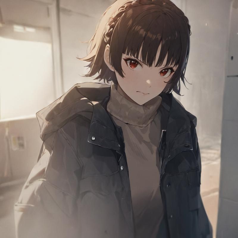 38999-3030110314-1girl, niijima makoto, looking annoyed, wearing a coat and sweater, (masterpiece), cinematic, beautiful light, best quality, new.png